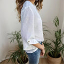 (Compre 1 e Leve 2) Blusinha Eliza com Tecido Texturizado de Linho com Popelina